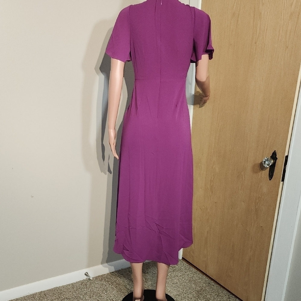 Maggy London Vibrant Purple Midi Dress - Picture 11 of 12